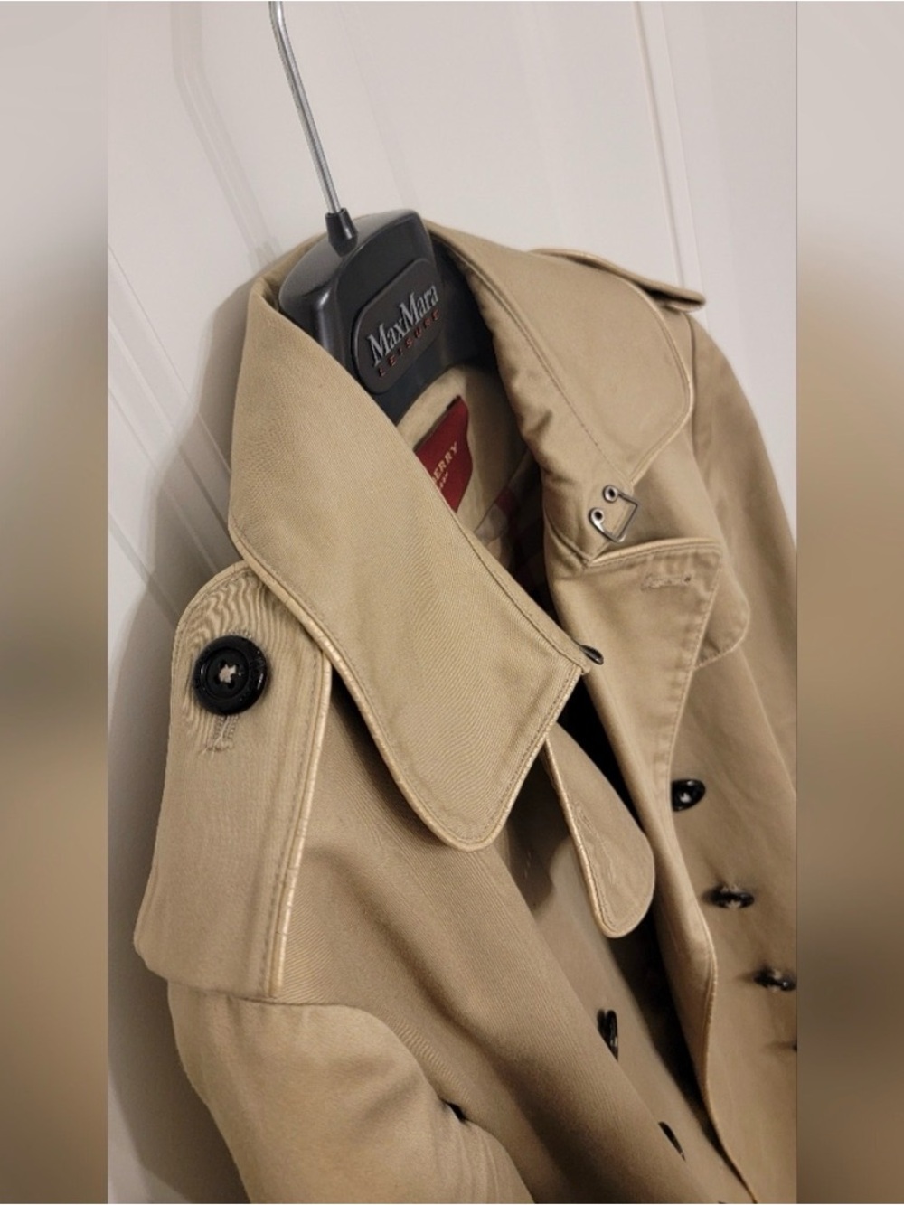 Burberry Tan Double-Breasted Trench Coat - Picture 9 of 9